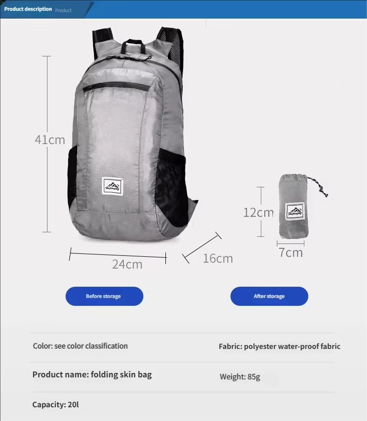 Waterproof Polyester Cycling Trekking Backpack detail image
