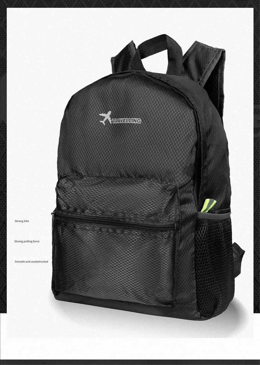 Travel Waterproof Nylon Trekking Backpack detail image