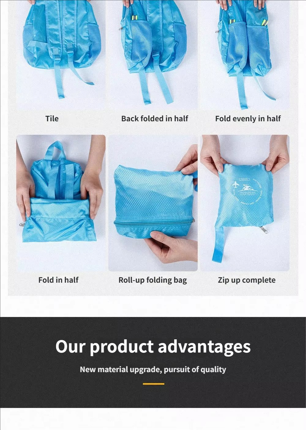 Travel Waterproof Nylon Trekking Backpack detail image