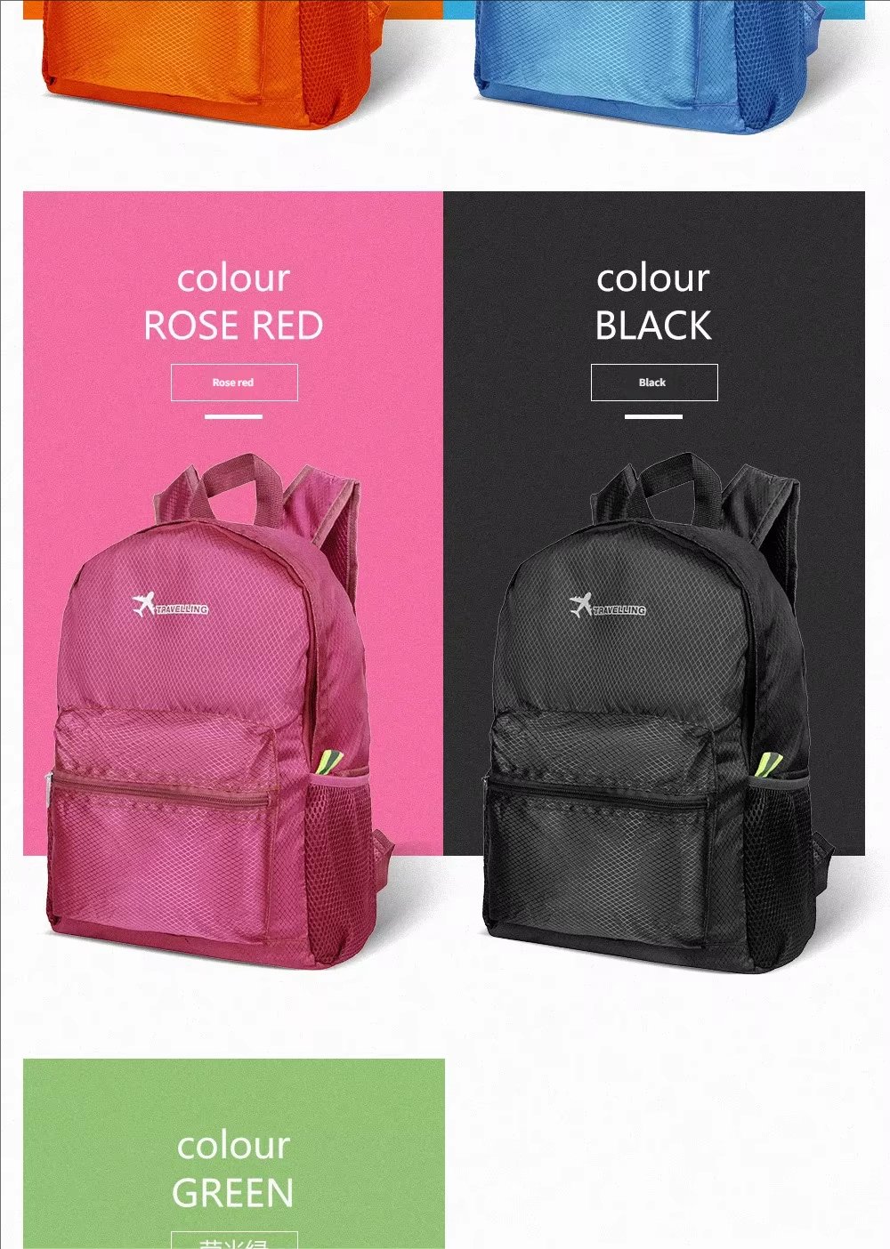 Travel Waterproof Nylon Trekking Backpack detail image