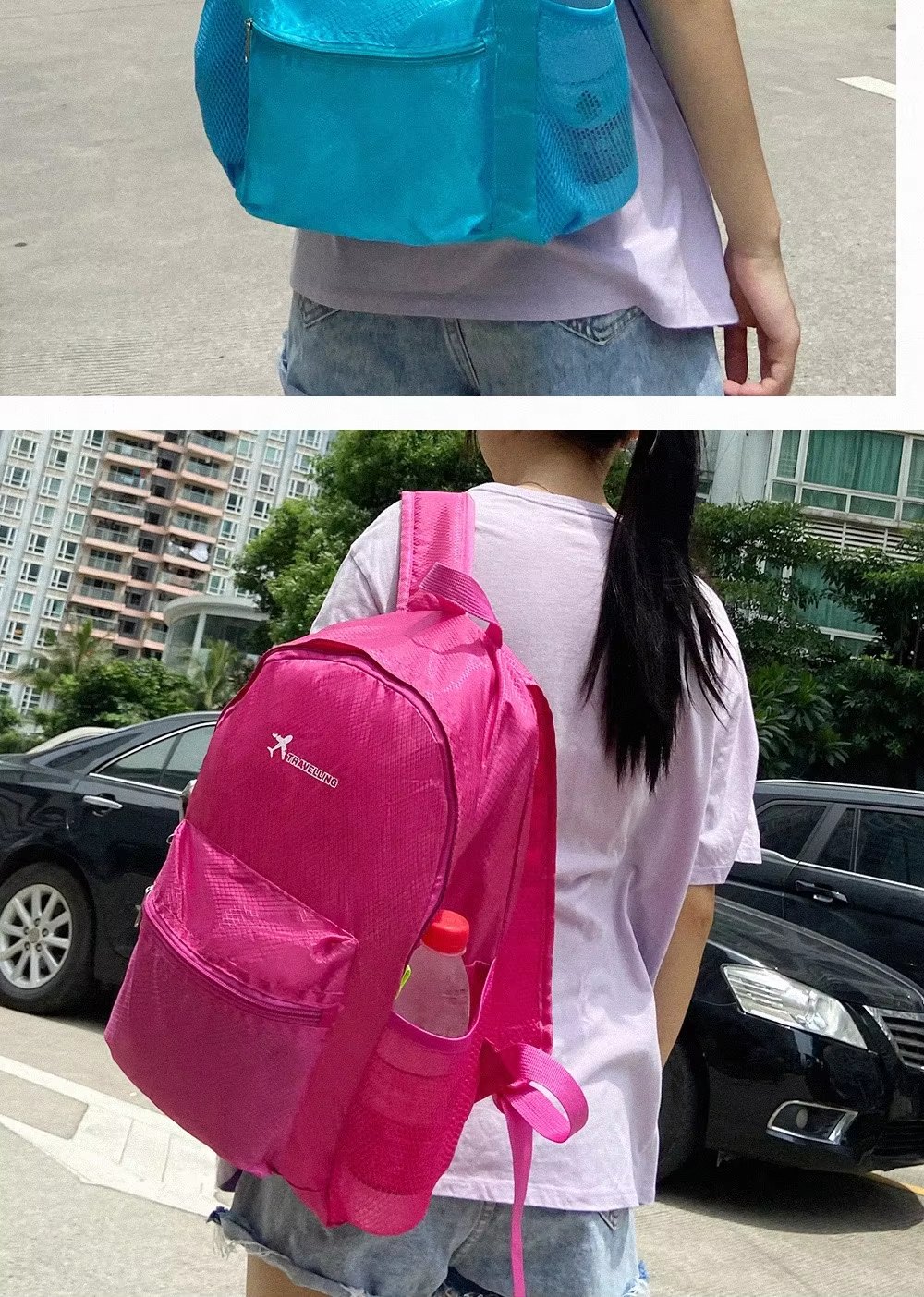 Travel Waterproof Nylon Trekking Backpack detail image