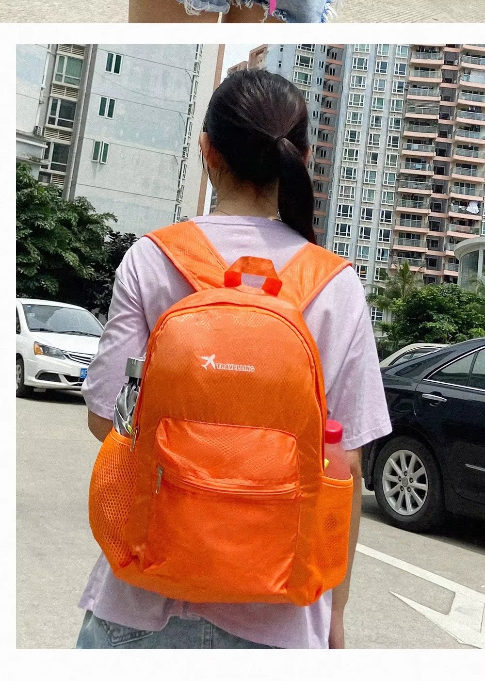 Travel Waterproof Nylon Trekking Backpack detail image