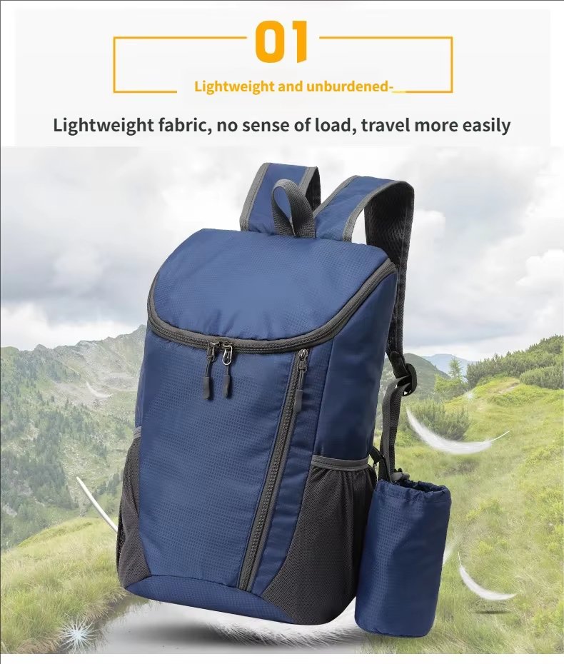 Foldable Waterproof Nylon Trekking Backpack detail image