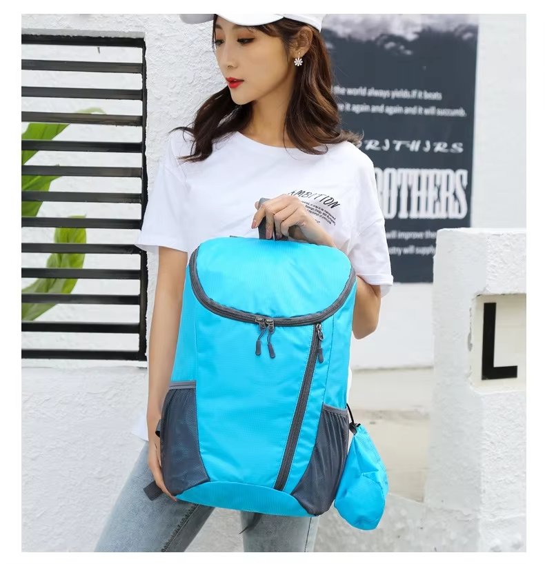Foldable Waterproof Nylon Trekking Backpack detail image