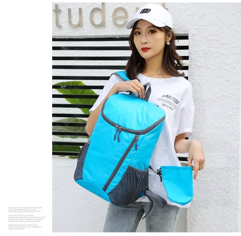 Foldable Waterproof Nylon Trekking Backpack detail image