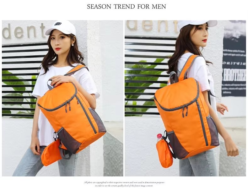 Foldable Waterproof Nylon Trekking Backpack detail image