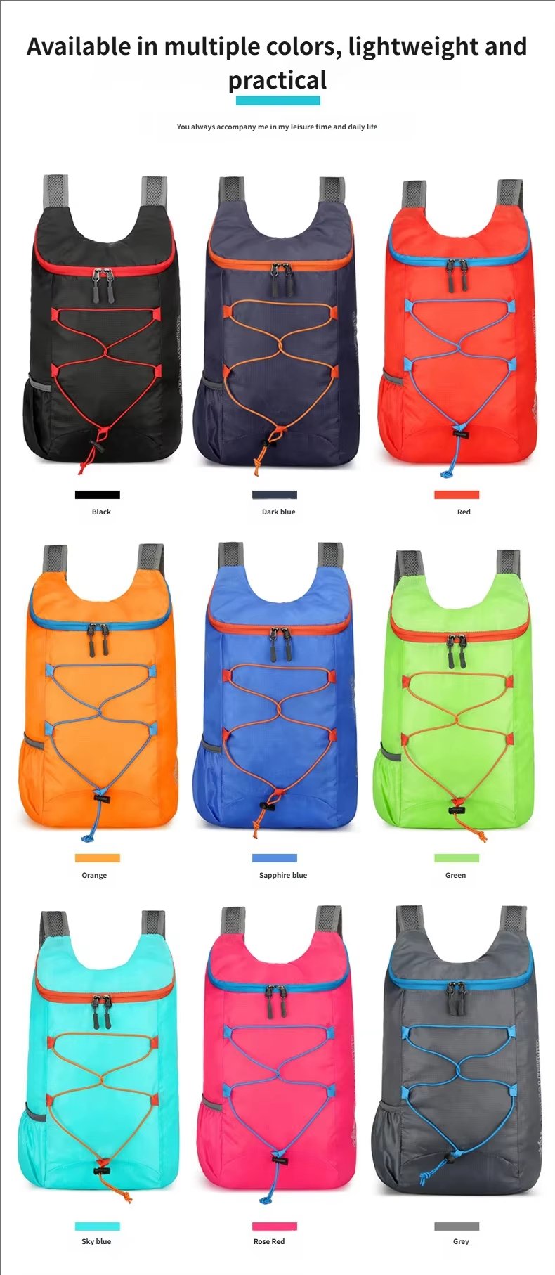 Cycling Waterproof Polyester Trekking Backpack detail image