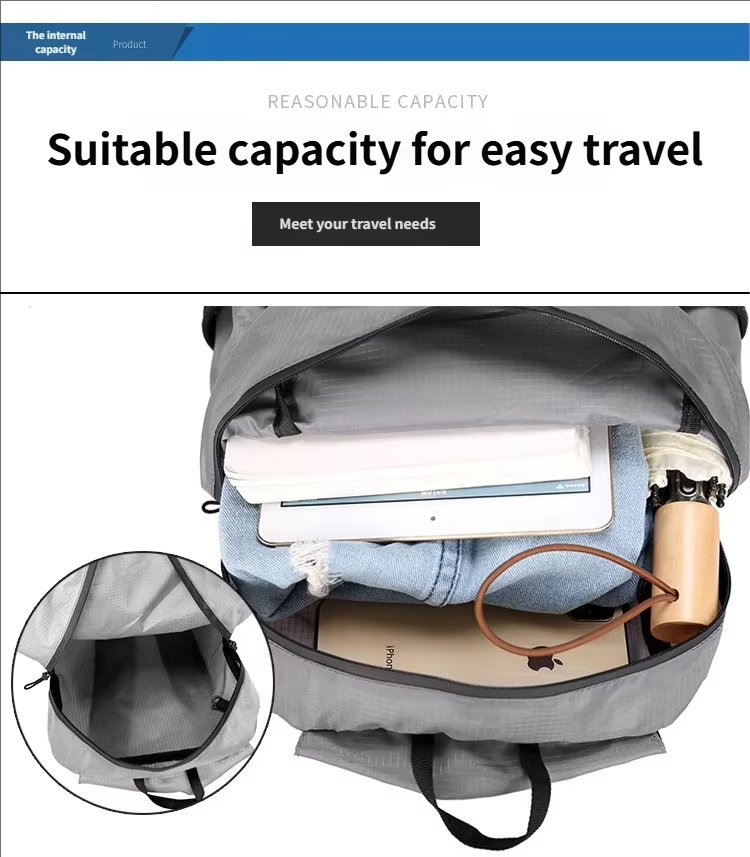 Waterproof Polyester Softback Trekking Backpack detail image