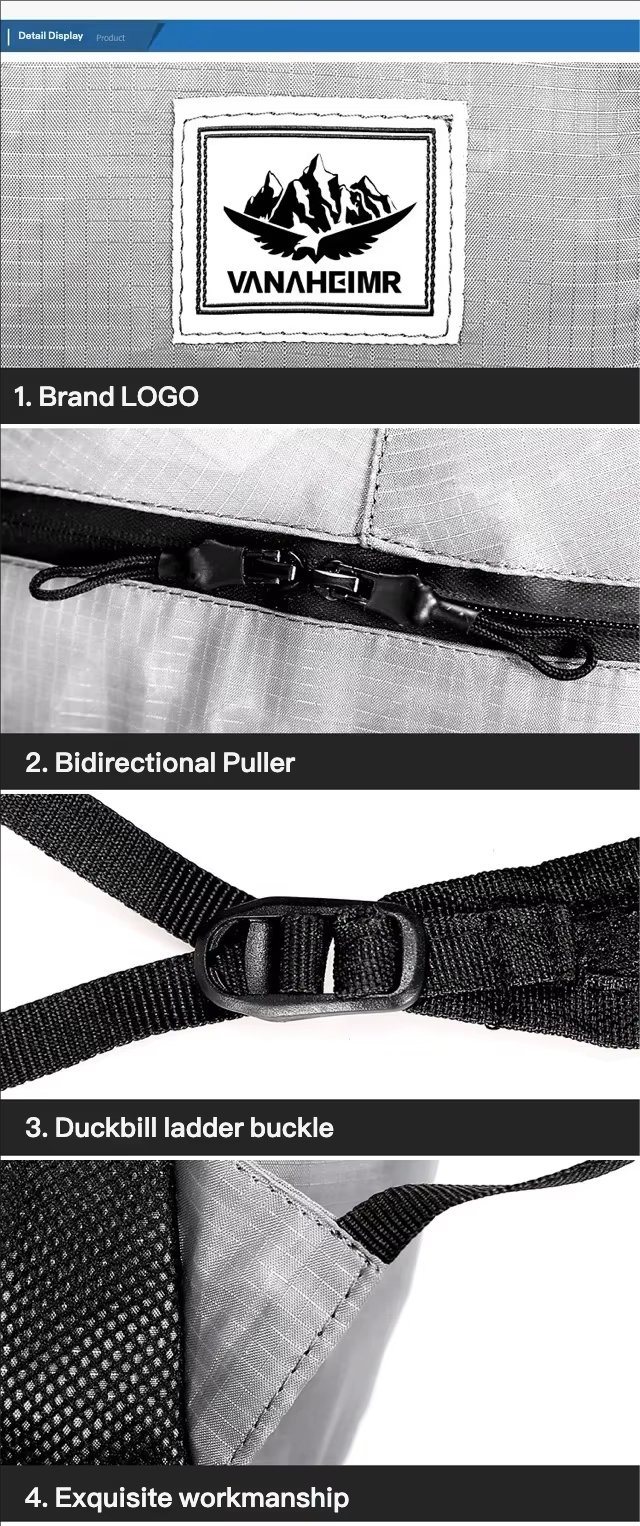 Waterproof Polyester Softback Trekking Backpack detail image
