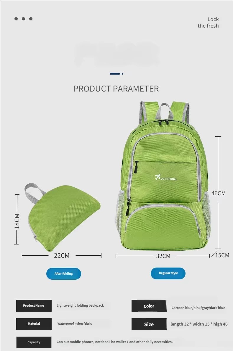 Waterproof Travel Oxford Trekking Backpack detail image