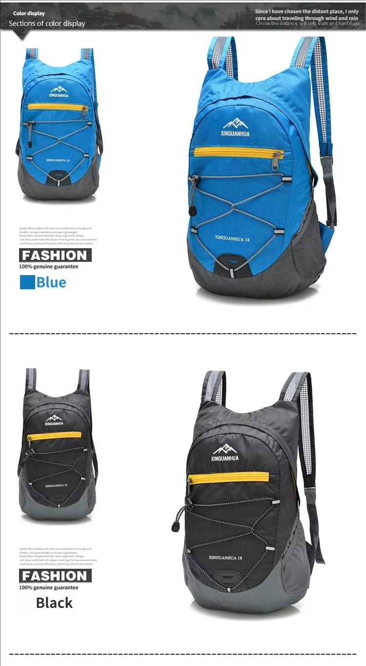 Waterproof Travel Nylon Trekking Backpack detail image