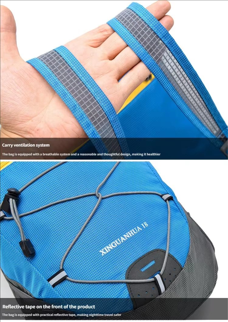Waterproof Travel Nylon Trekking Backpack detail image