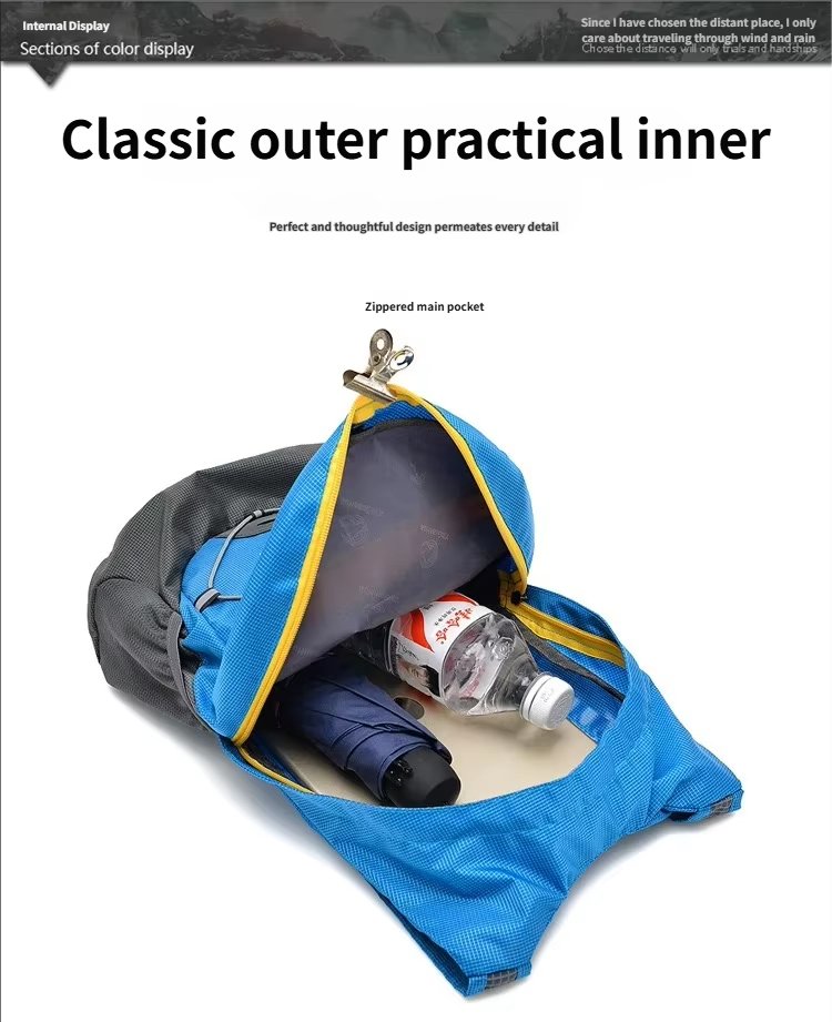Waterproof Travel Nylon Trekking Backpack detail image
