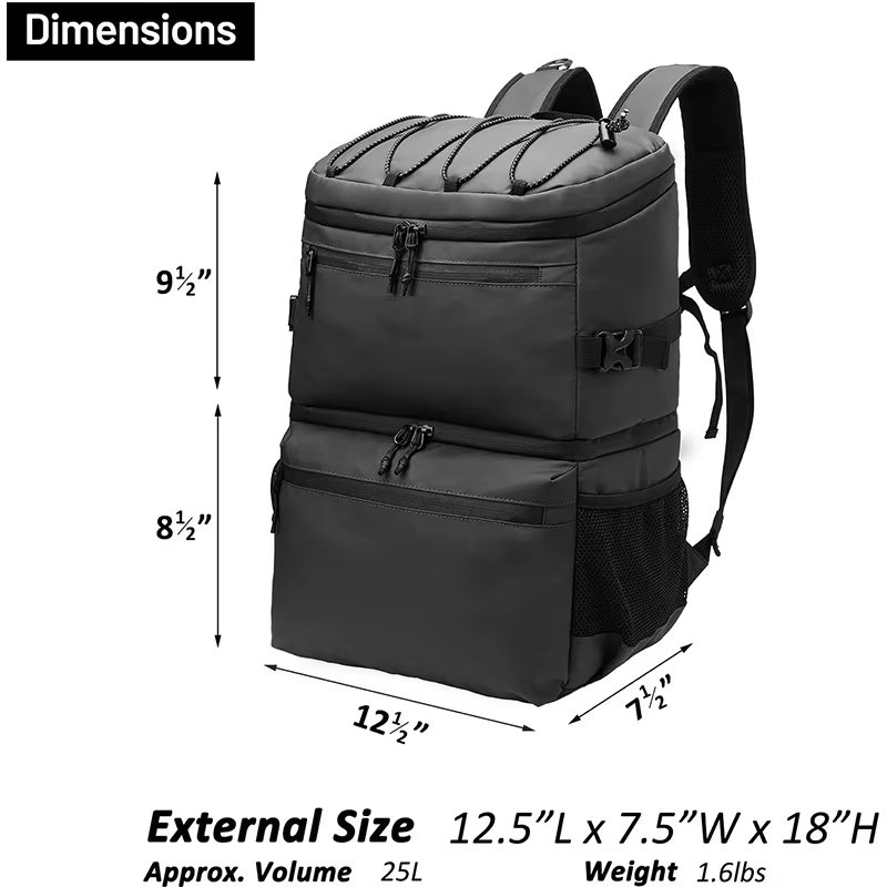 Customized Large Capacity Collapsible Insulated Cooler Bag Leakproof Lunch Box Waterproof Portable Soft Picnic Tote - product detail