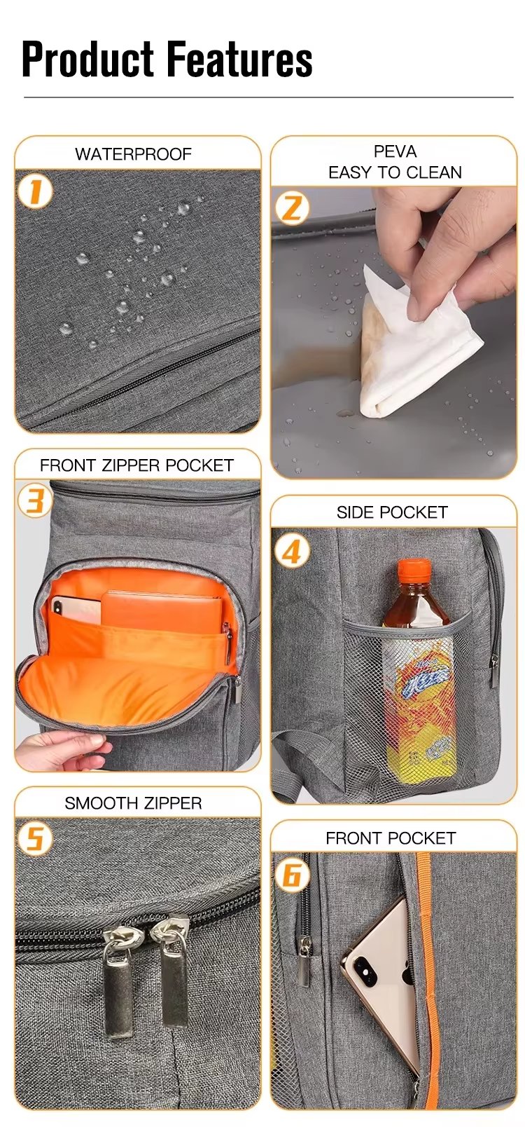 Bento Bag Custom Lunch for Kids with Lovely Cartoon Design Travel Tote Cooler for Picnics - product detail