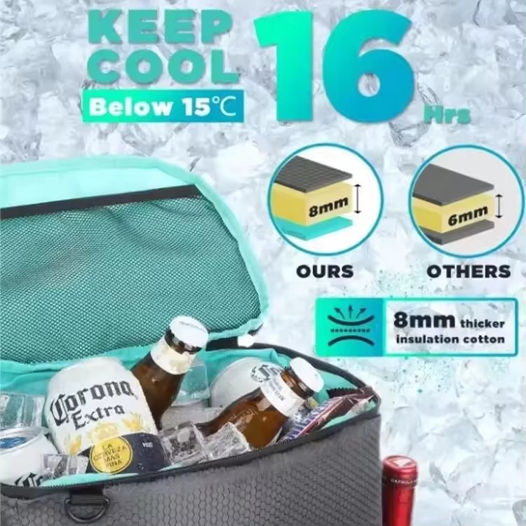 Hot Fashion Cheap Thermal Insulated Food Lunch Beach Cooler Bags Picnic Bag with Thickened Aluminum Foil and - product detail