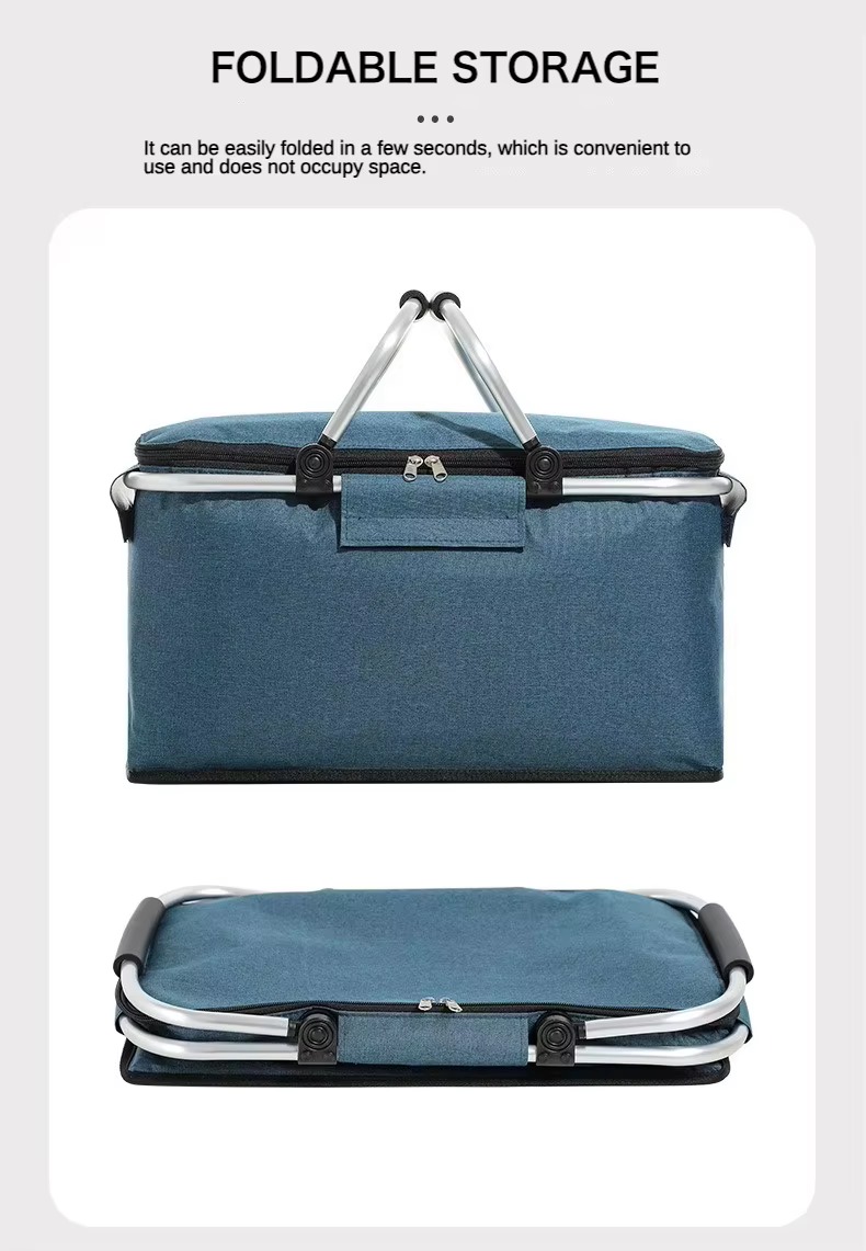 foldable basket shown open and folded flat
