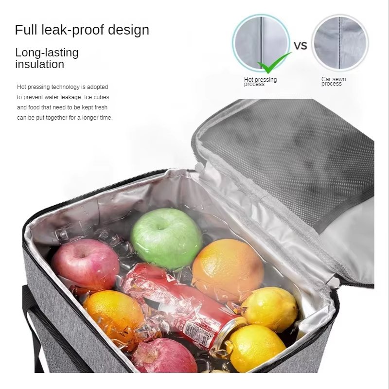 New Fashion Large Capacity Waterproof Outdoor Insulated Lunch Picnic Bags Portable Food Thermal Insulation Backpack Cooler Ba - product detail