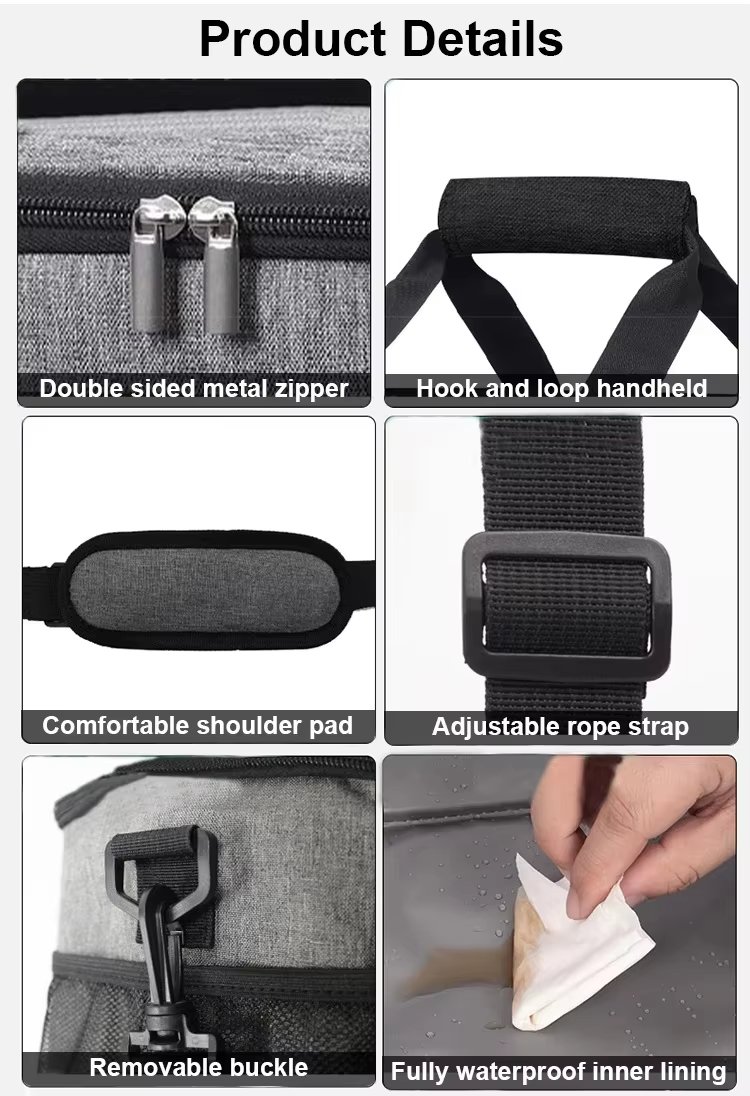 New Fashion Large Capacity Waterproof Outdoor Insulated Lunch Picnic Bags Portable Food Thermal Insulation Backpack Cooler Ba - product detail