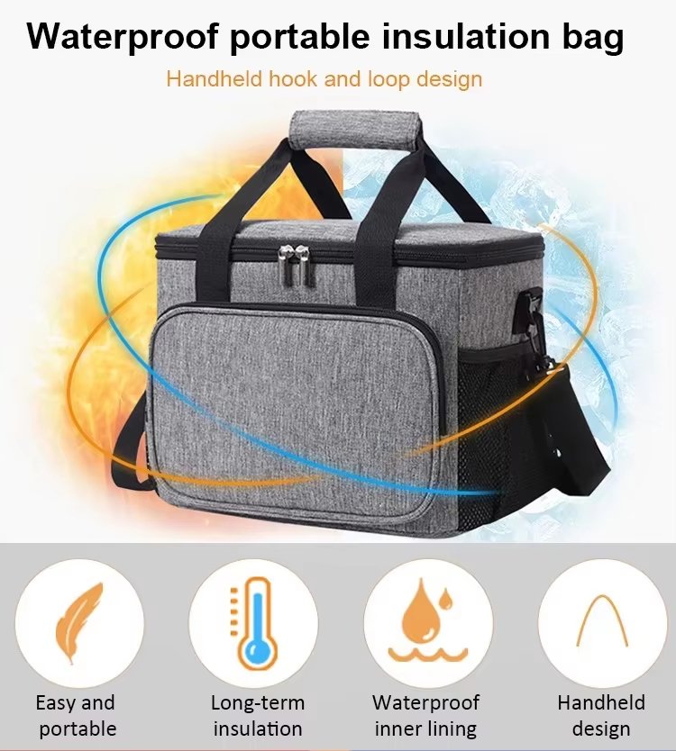 New Fashion Large Capacity Waterproof Outdoor Insulated Lunch Picnic Bags Portable Food Thermal Insulation Backpack Cooler Ba - product detail