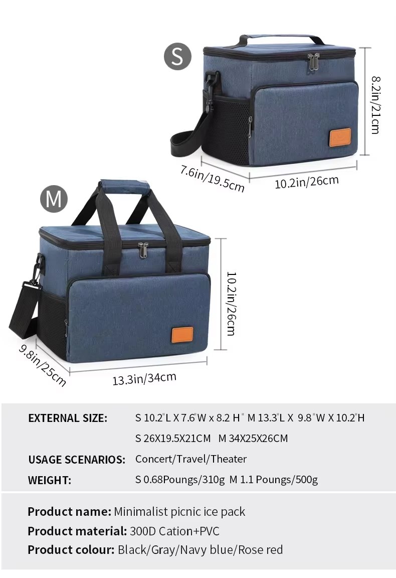 Large Capacity Camping Thermal Insulated Picnic Lunch Box Portable Tote Handbag Waterproof Food Storage Cooler Bag - product detail