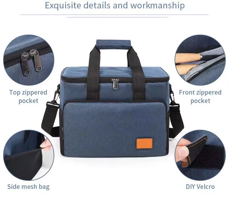 Large Capacity Camping Thermal Insulated Picnic Lunch Box Portable Tote Handbag Waterproof Food Storage Cooler Bag - product detail