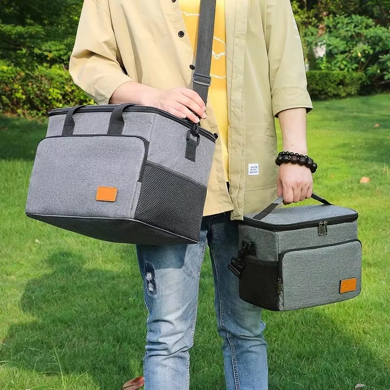 Large Capacity Camping Thermal Insulated Picnic Lunch Box Portable Tote Handbag Waterproof Food Storage Cooler Bag - product detail