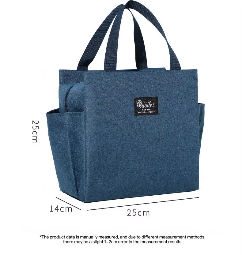Custom Logo Thermal Lunch Bag Waterproof Portable Cooler Tote Bags Thickened Insulation Aluminum Foil Lining Zipper Ice Pack product detail