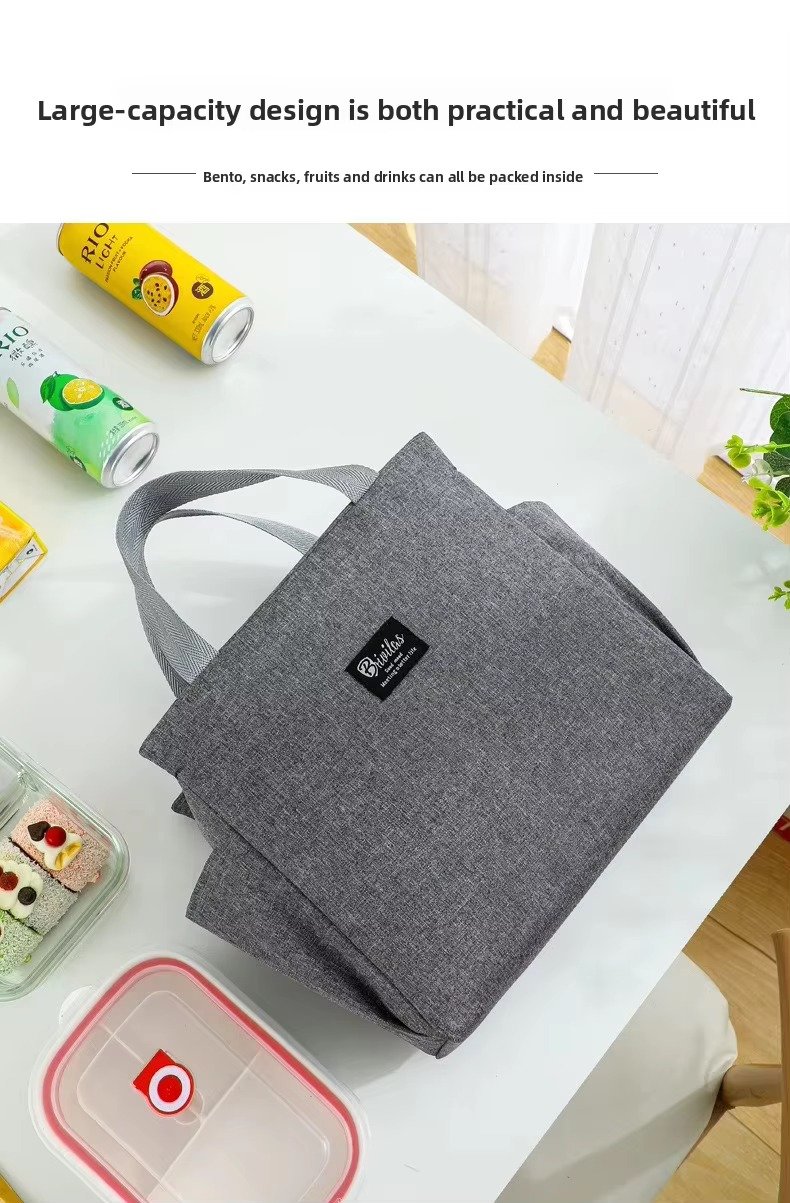 Custom Logo Thermal Lunch Bag Waterproof Portable Cooler Tote Bags Thickened Insulation Aluminum Foil Lining Zipper Ice Pack product detail
