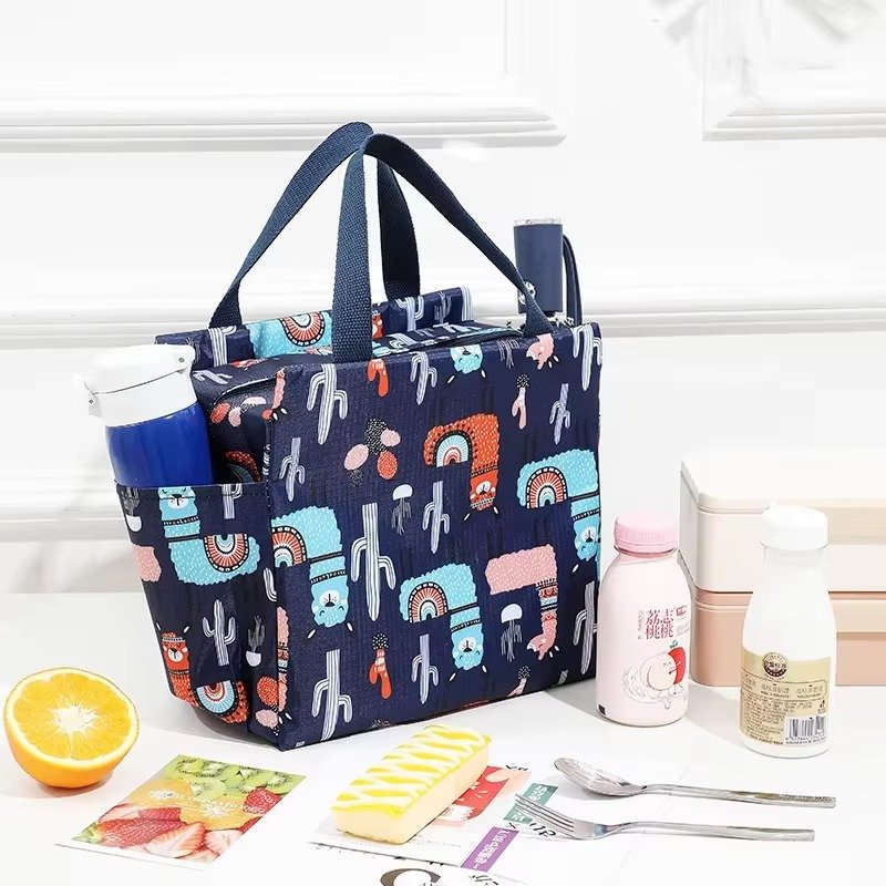 Custom Soft Waterproof Oxford Lunch Box Tote Bag Portable Insulated Thermal Kids Cooler for Beach Camping Picnics - product detail