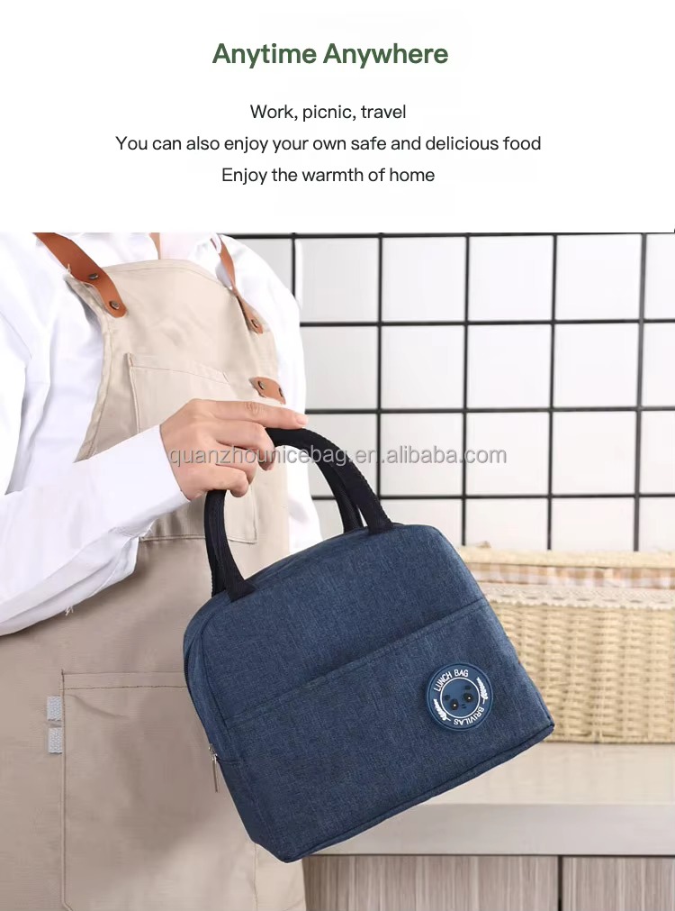 Cationic Fabric Insulated Lunch Bag with Foil Lining product detail