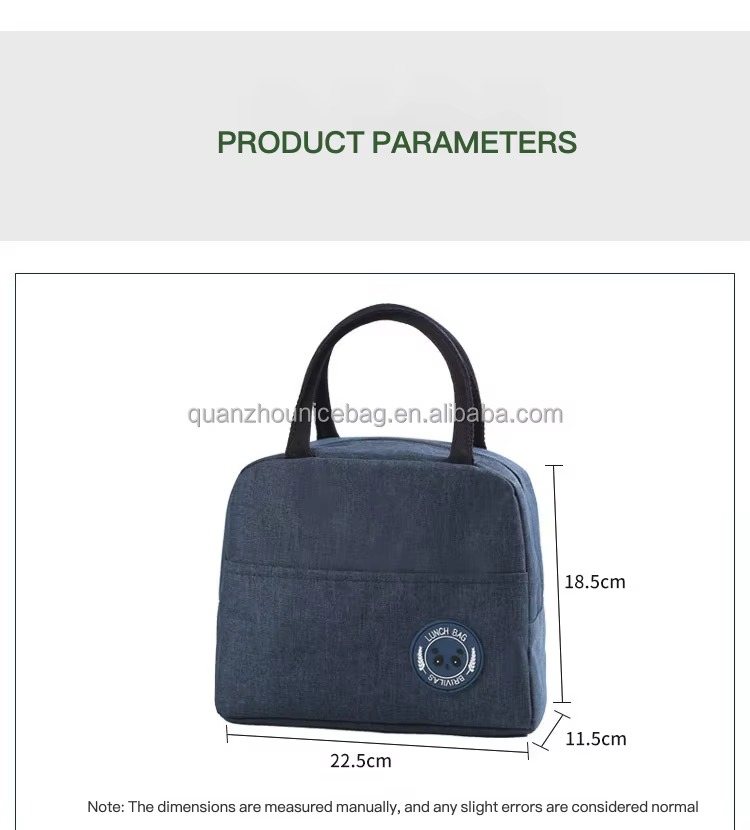 Cationic Fabric Insulated Lunch Bag with Foil Lining product detail