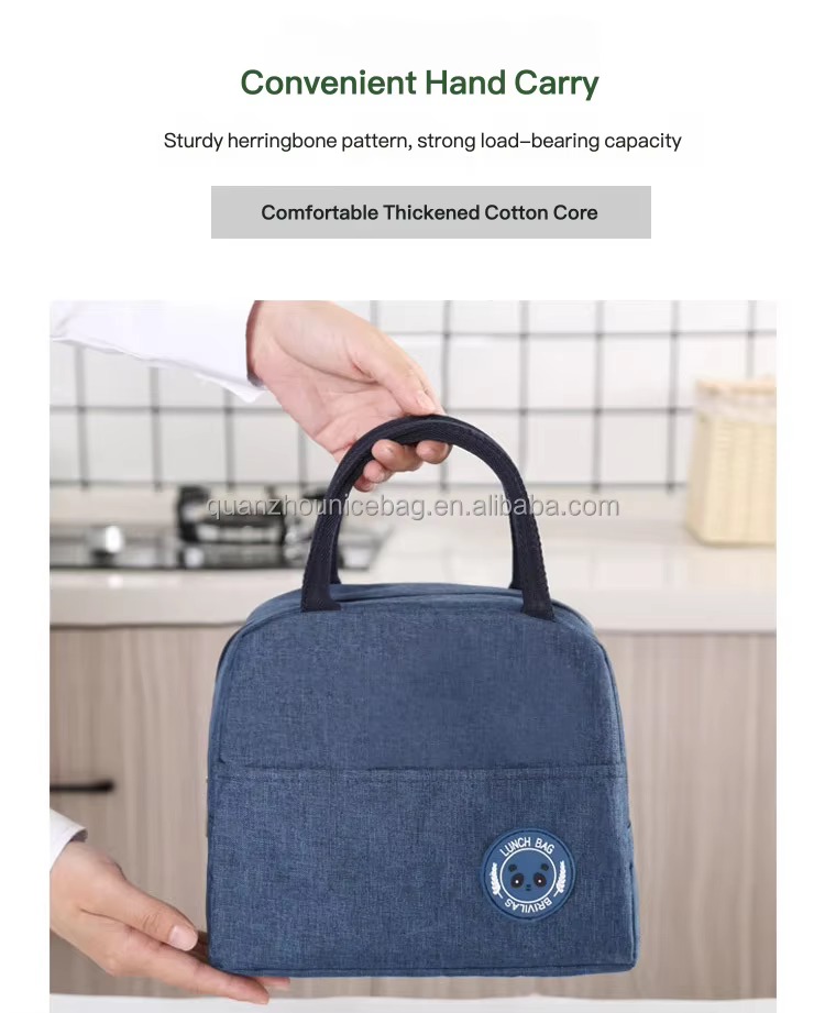 Cationic Fabric Insulated Lunch Bag with Foil Lining product detail