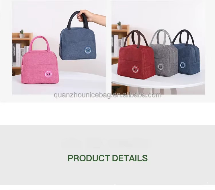 Cationic Fabric Insulated Lunch Bag with Foil Lining product detail