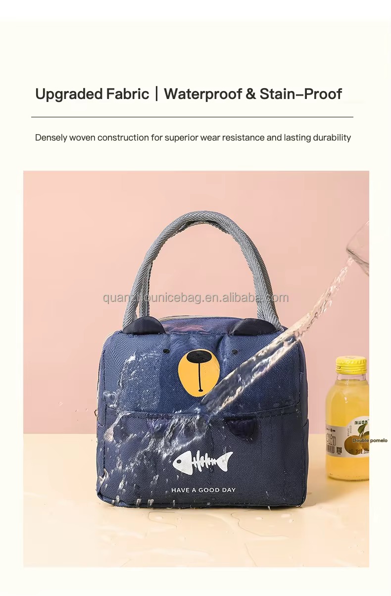 3D Cartoon Animal-Face Design Insulated Lunch Bag product detail