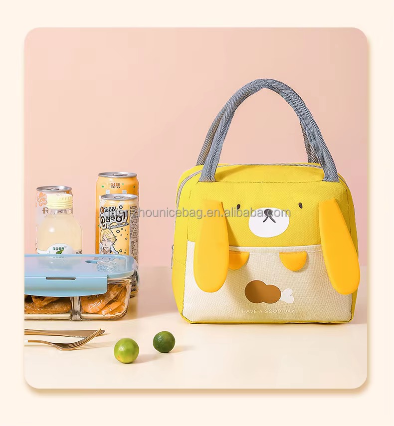 3D Cartoon Animal-Face Design Insulated Lunch Bag product detail