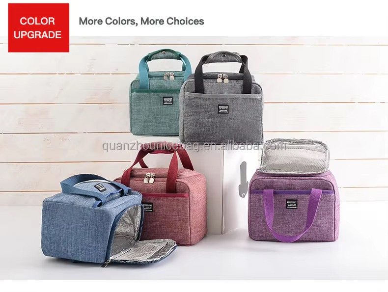 Three-Layer Insulated Lunch Bag with Front Storage Pocket product detail