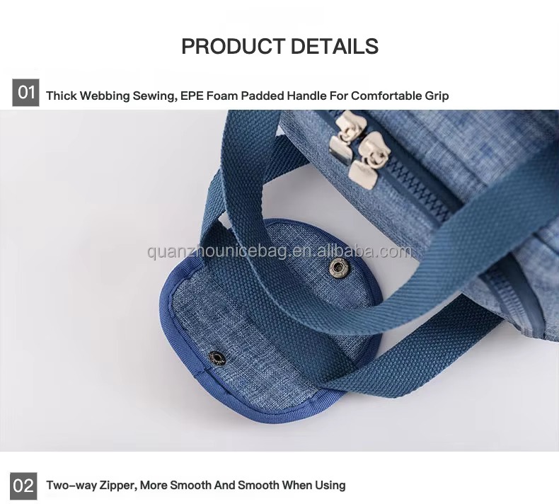 Three-Layer Insulated Lunch Bag with Front Storage Pocket product detail