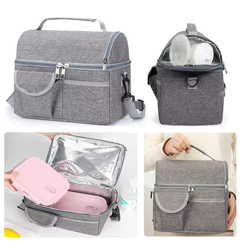 Leak-Proof Waterproof Outdoor Thermal Soft Heat Preservation Lunch Bag Cooler Picnic Insulated Shoulder Backpack - product detail