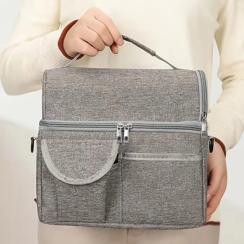 Leak-Proof Waterproof Outdoor Thermal Soft Heat Preservation Lunch Bag Cooler Picnic Insulated Shoulder Backpack - product detail