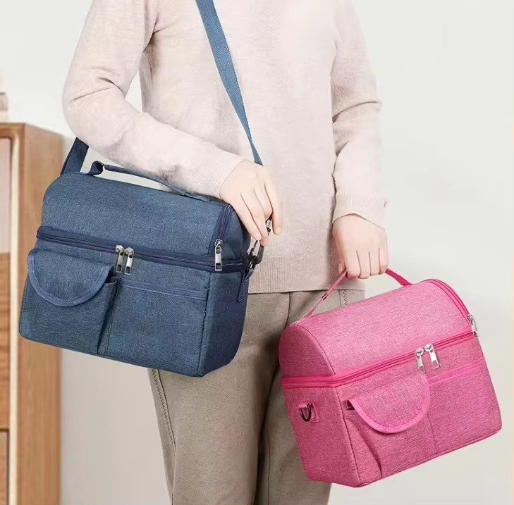 Leak-Proof Waterproof Outdoor Thermal Soft Heat Preservation Lunch Bag Cooler Picnic Insulated Shoulder Backpack - product detail