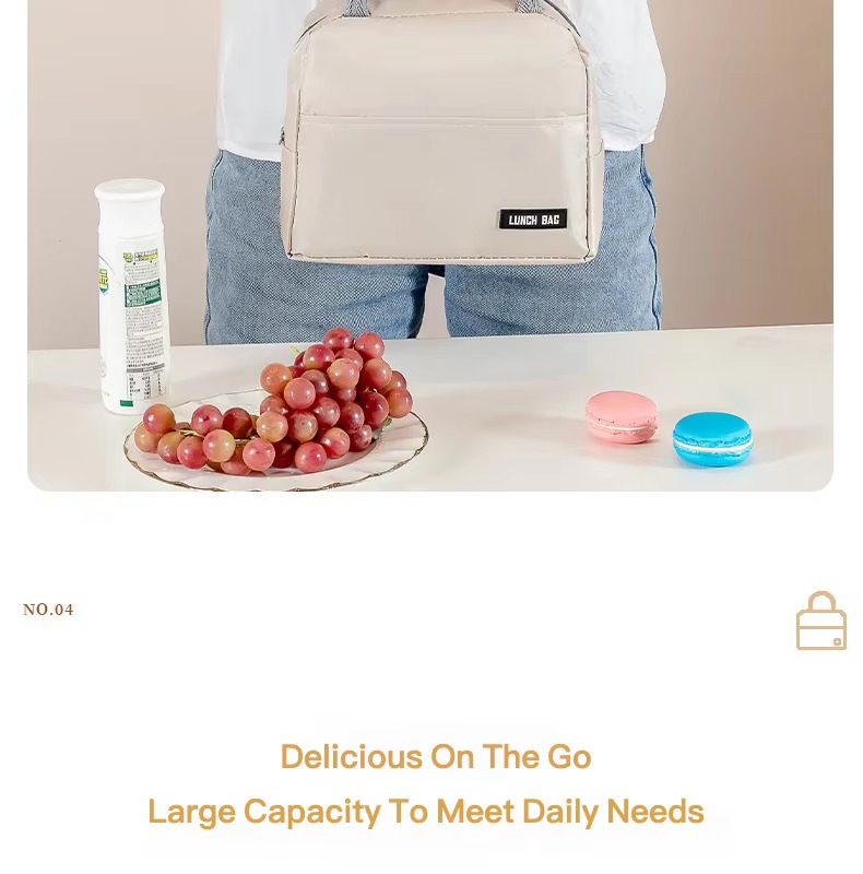 Portable Insulated Bento Lunch Bag for Work and School product detail