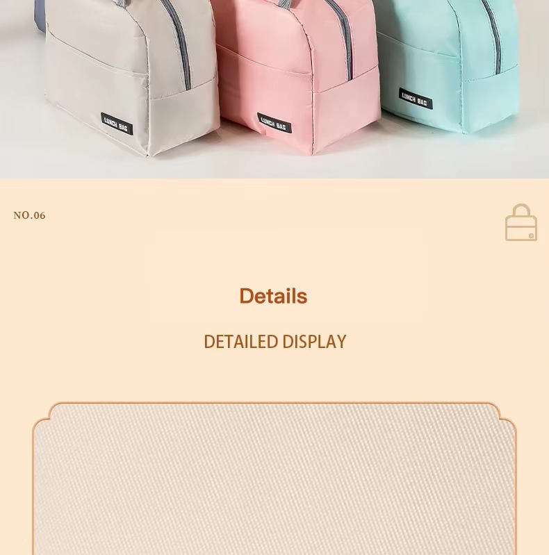 Portable Insulated Bento Lunch Bag for Work and School product detail