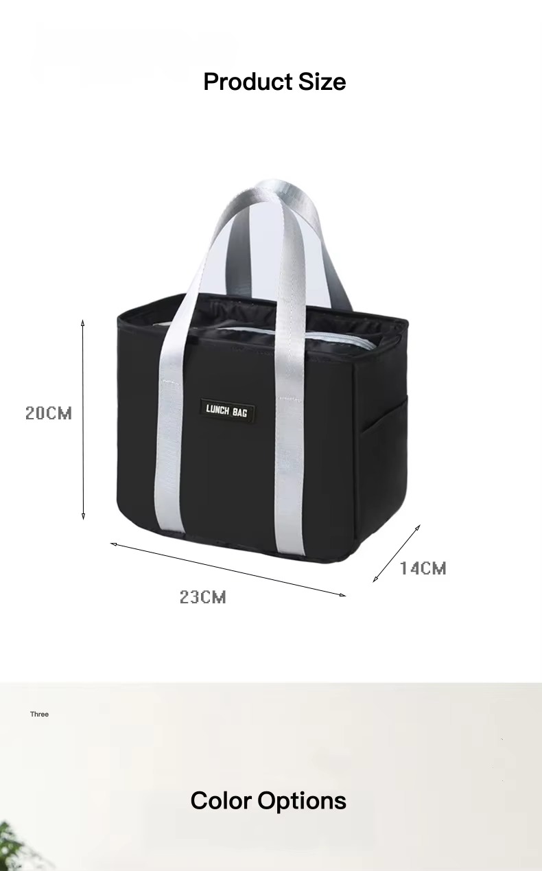 Insulated Lunch Tote with Foil Lining and Sturdy Handles product detail