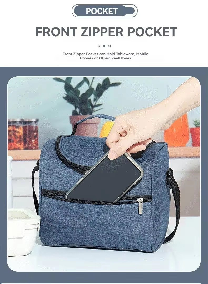 Insulated Lunch Bag Thicken Oxford Aluminum Foil Insulation Picnic Camping Oxford Fresh-keeping Food Cooler - product detail