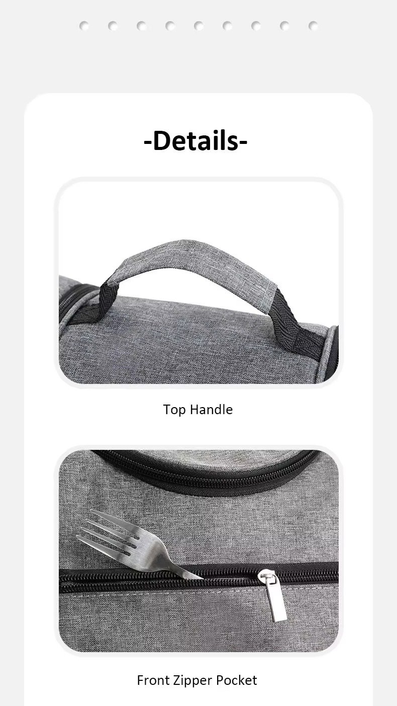 Insulated Lunch Bag Thicken Oxford Aluminum Foil Insulation Picnic Camping Oxford Fresh-keeping Food Cooler - product detail