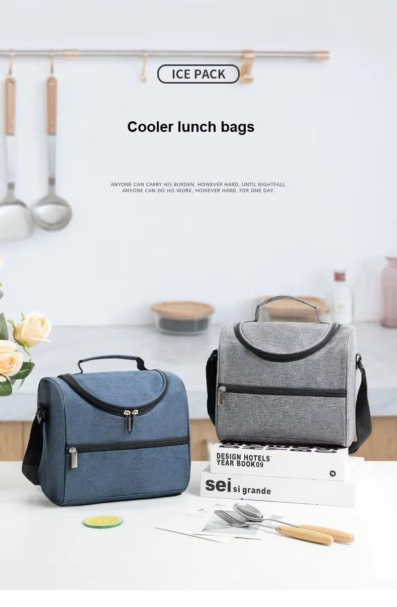 Insulated Lunch Bag Thicken Oxford Aluminum Foil Insulation Picnic Camping Oxford Fresh-keeping Food Cooler - product detail