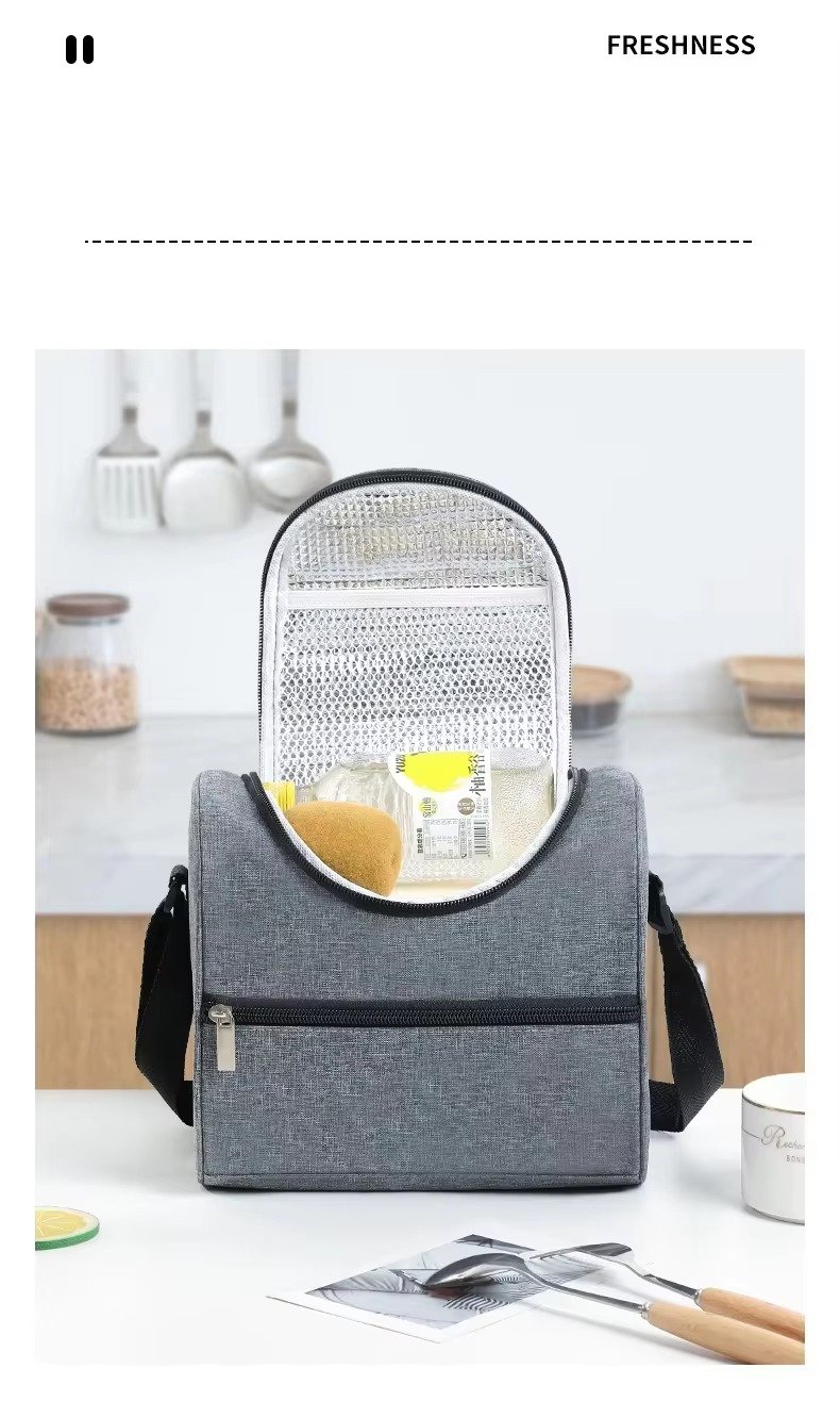 Insulated Lunch Bag Thicken Oxford Aluminum Foil Insulation Picnic Camping Oxford Fresh-keeping Food Cooler - product detail