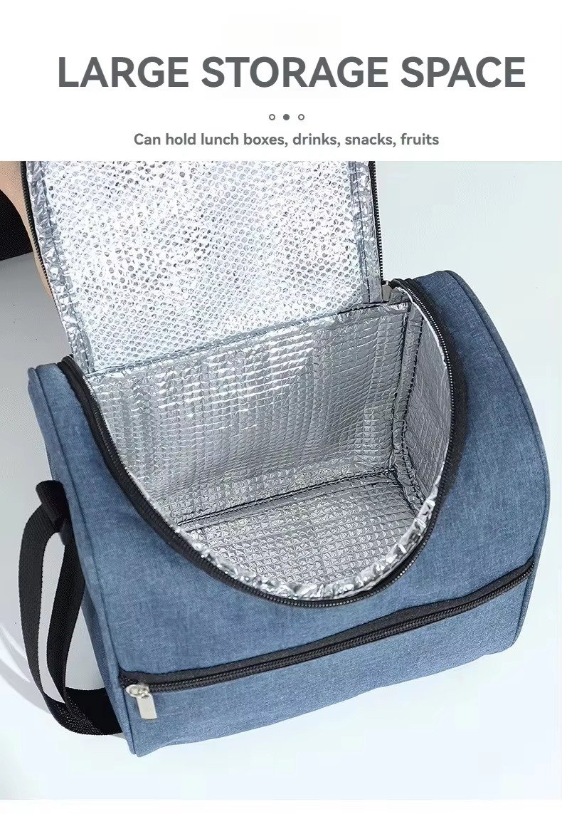 Insulated Lunch Bag Thicken Oxford Aluminum Foil Insulation Picnic Camping Oxford Fresh-keeping Food Cooler - product detail