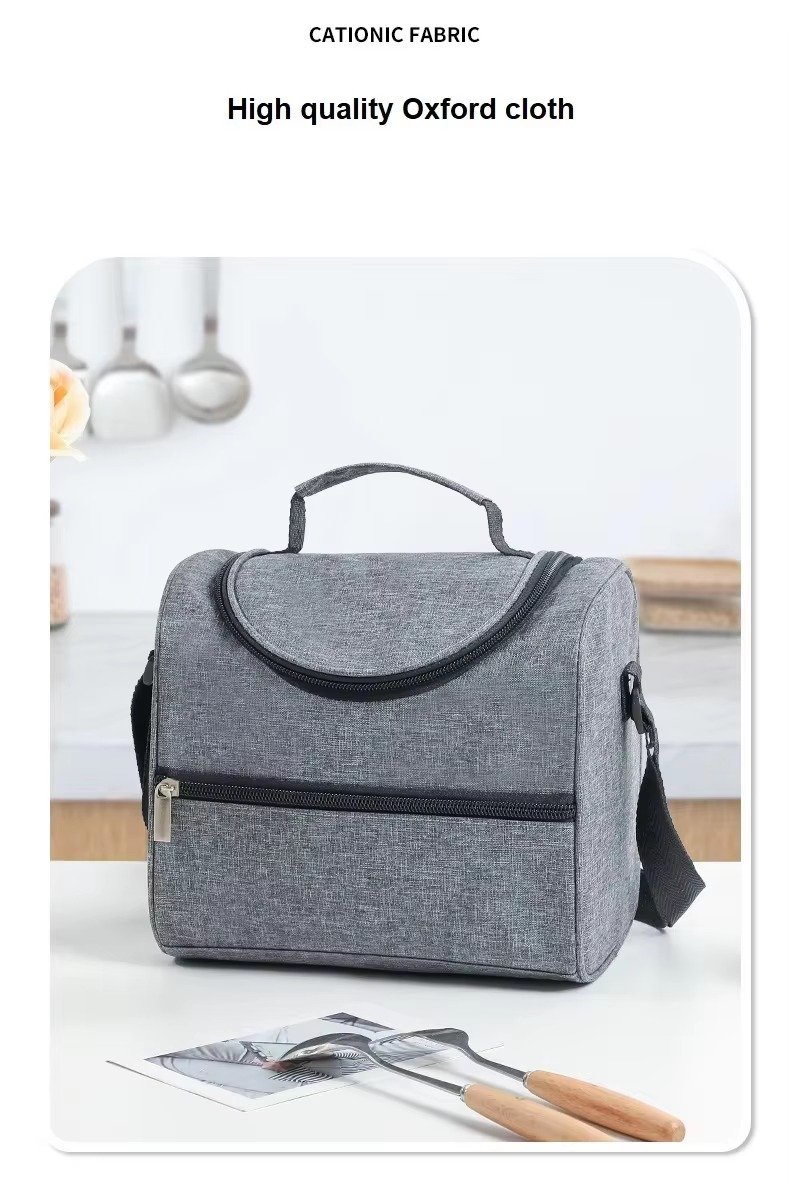 Insulated Lunch Bag Thicken Oxford Aluminum Foil Insulation Picnic Camping Oxford Fresh-keeping Food Cooler - product detail